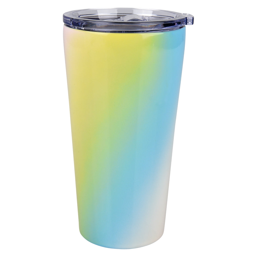 Stainless Steel Tumbler with Slide Lid, Glossy Gradient 17 oz