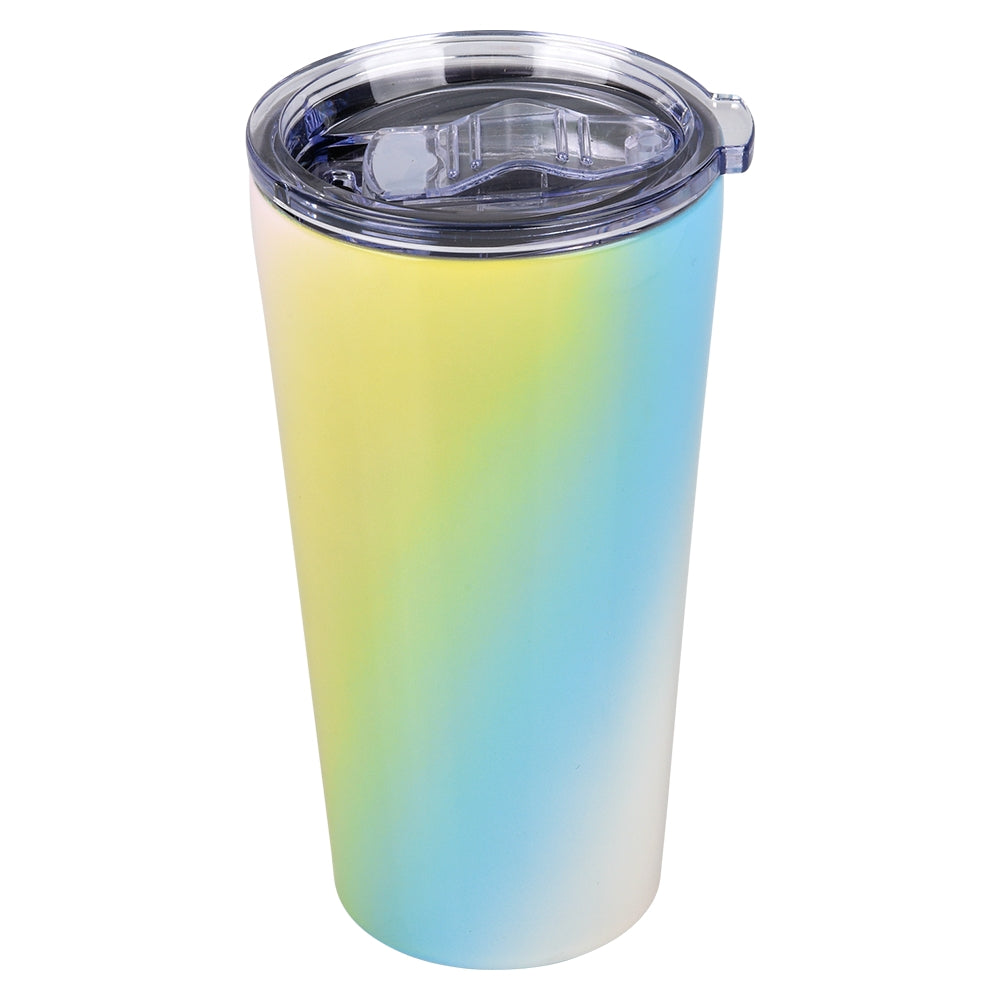 Stainless Steel Tumbler with Slide Lid, Glossy Gradient 17 oz
