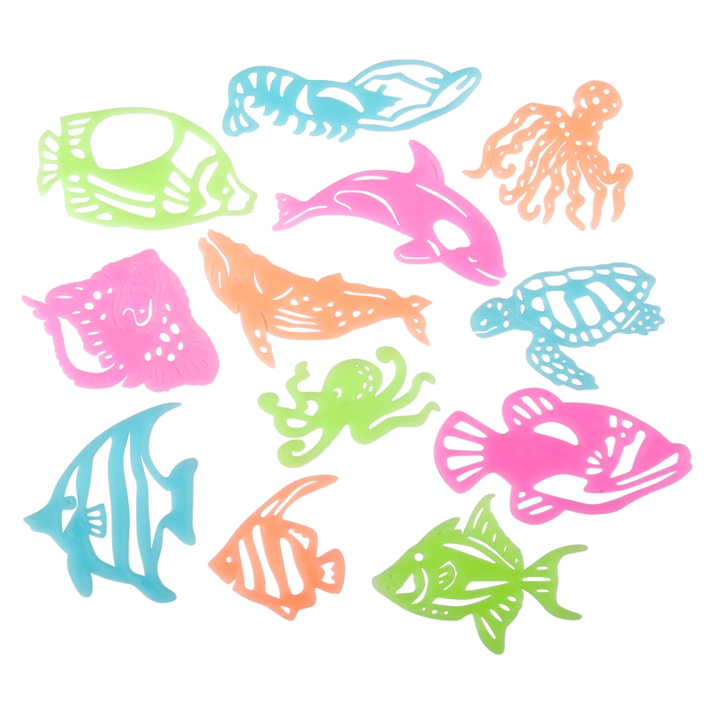 Glow In The Dark Sea Life Stick Ups (1 DZ)