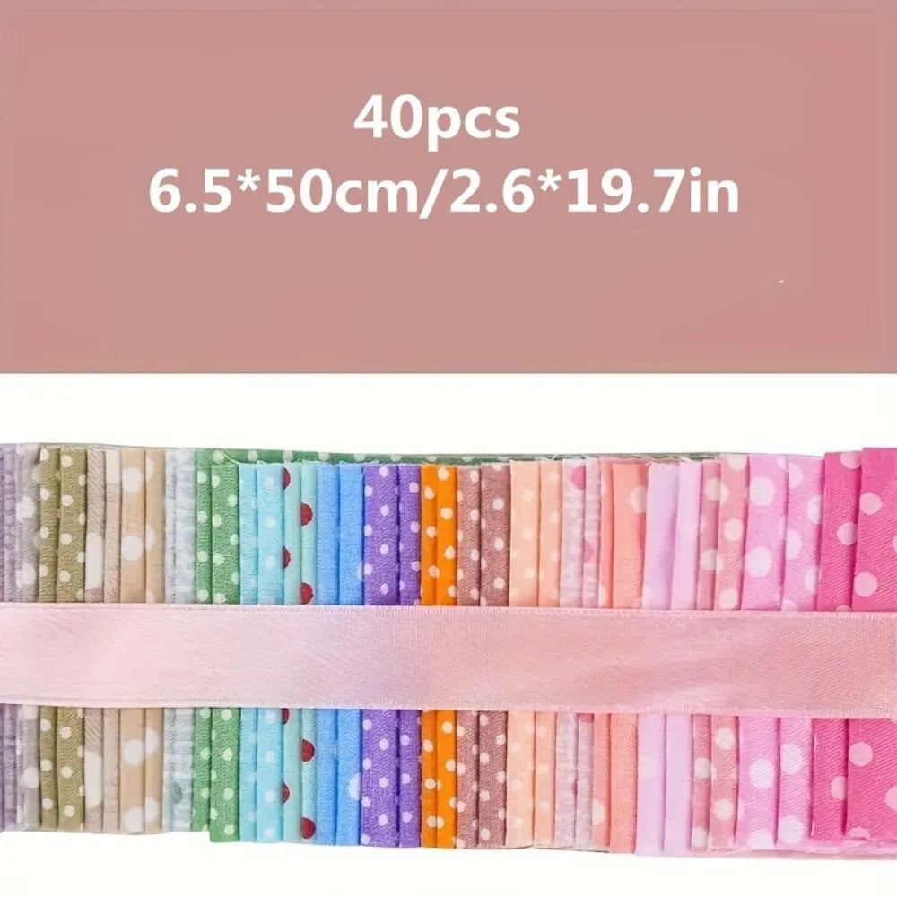 40Pcs DIY Cotton Handmade Craft Fabric Various Patterns Sewing Textiles Doll Clothes Splicing Cloth Family Work Artcraft Fabric