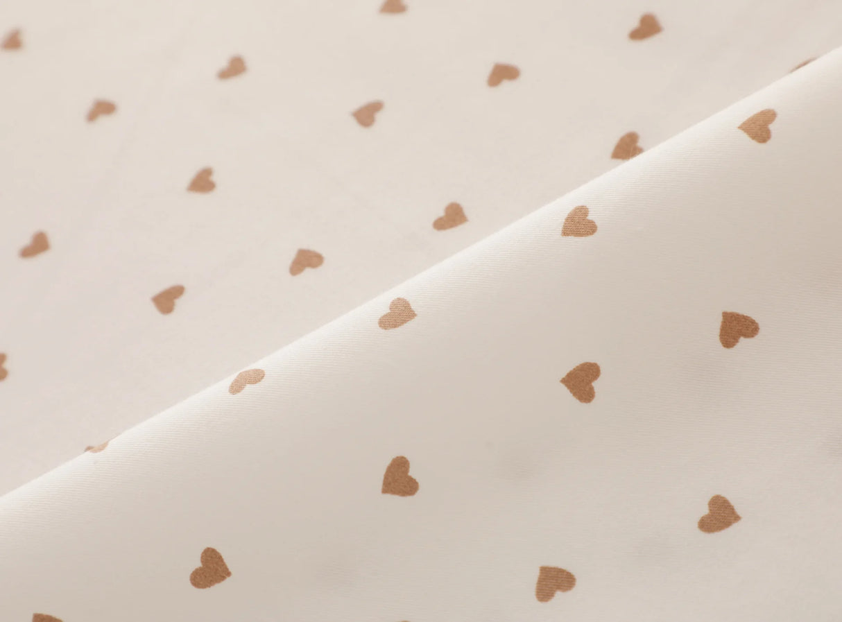 160*50cm Pure Cotton Twill Fabric with Bear Grid Heart Printed for Handmade Clothing and Bedding,DIY Patchwork Cloth Craft