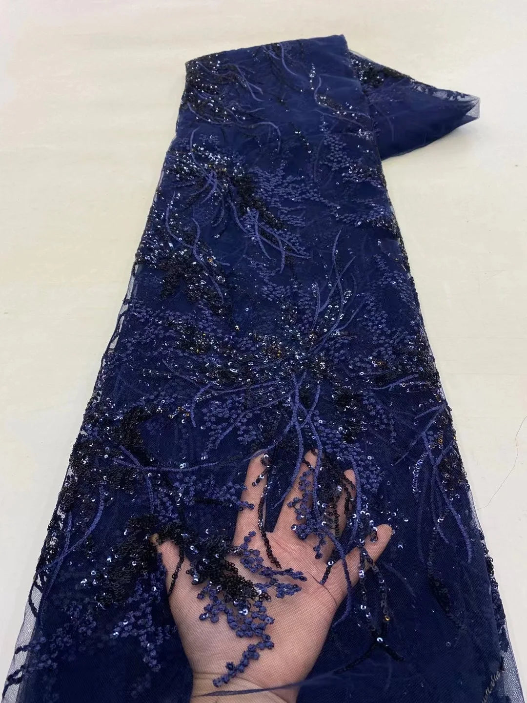 Luxury Pink 2023 High Quality French Tulle Net Sequins Lace Fabric African Lace Fabric 5 Yards For Nigeria Wedding Party Dress