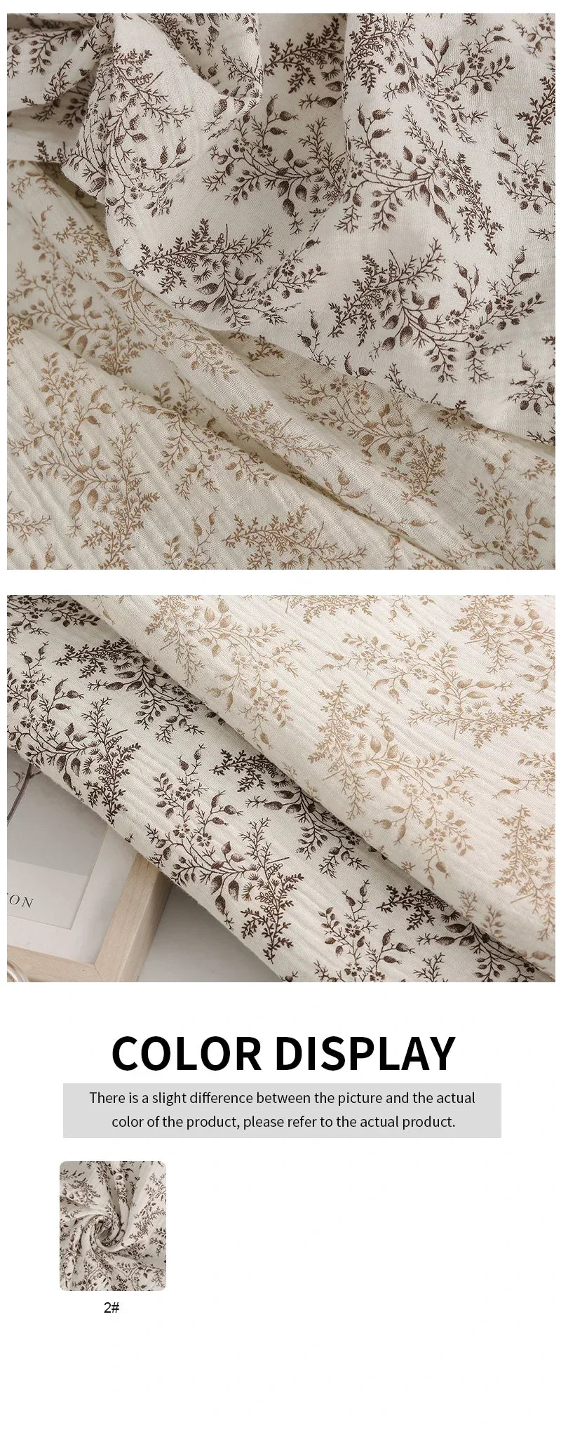 Breathable Pure Cotton Double-Layer Crepe Fabric For Bedding Home Wear Pajama Summer Dress DIY Clothing Cloth 135x50cm/500cm