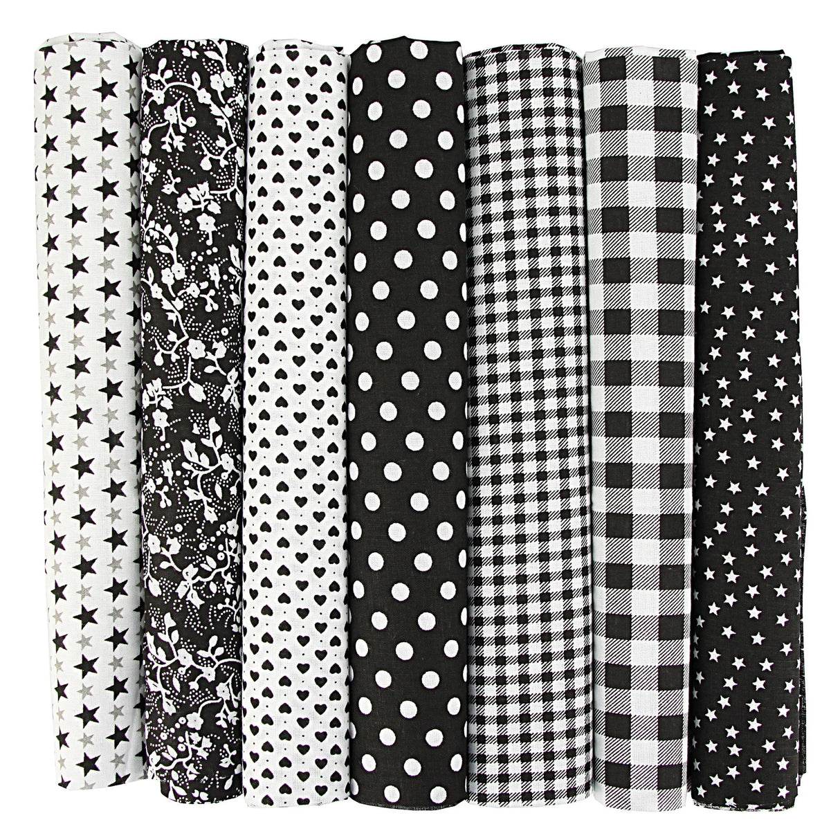 7Pcs 20" x 20" Cotton Fabric DIY Making Supplies Quilting Patchwork Fabric Fat Quarter Bundles DIY for Quilting Patchwork