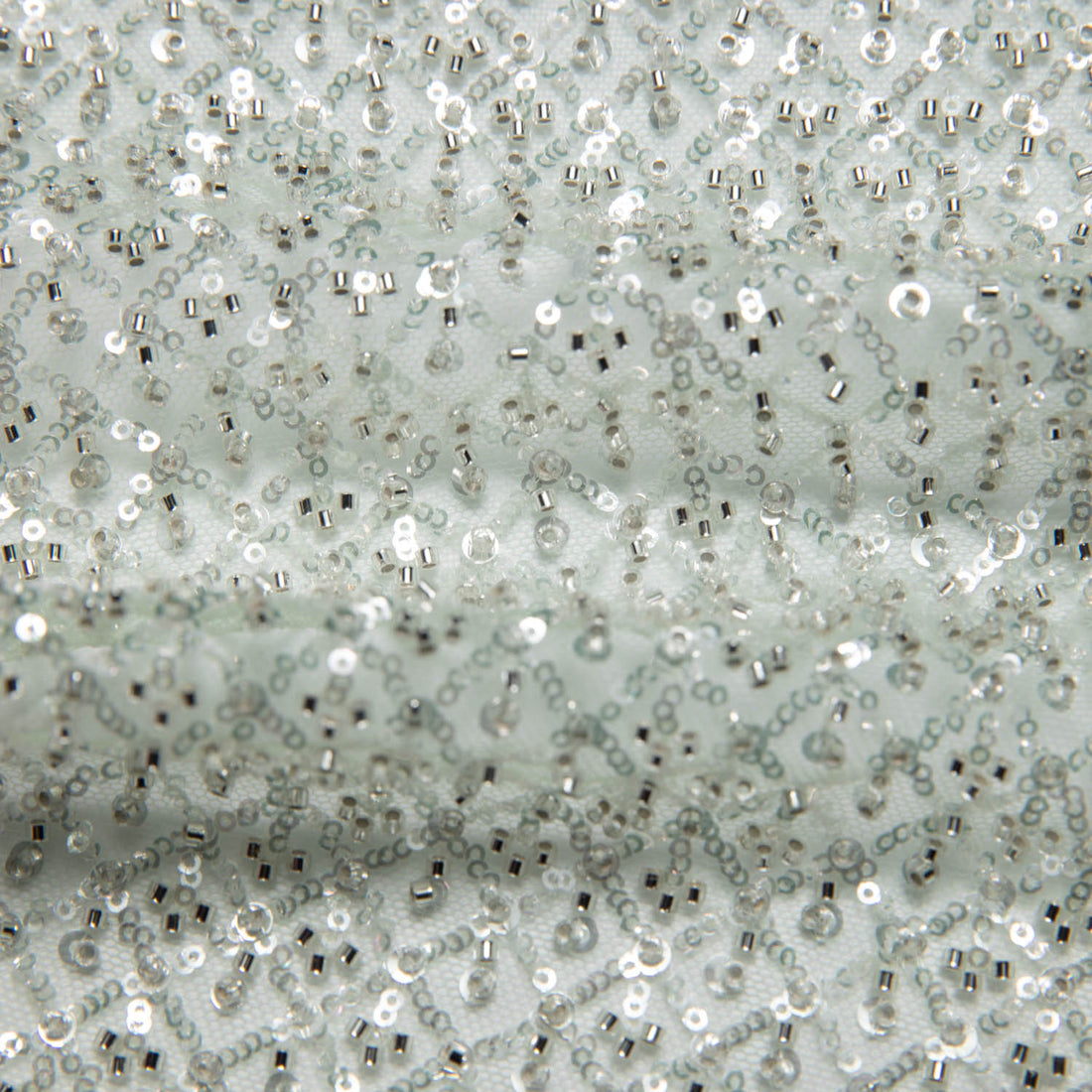 1 Yard Tulle Designer Tulle Lace Fabric with Sequins and Detailed Exquisite Patterns 52" Wide