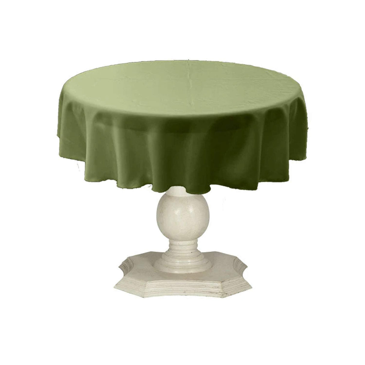 Tablecloth Dull Bridal Satin Fabric - Solid Color, 58" Round (1 Piece)