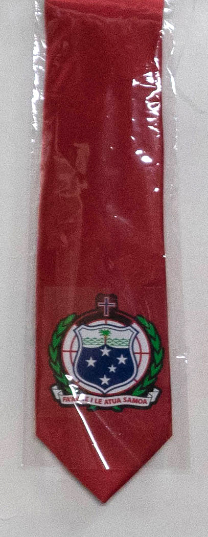 Samoa Seal Tie Polyester Fabric - Official Samoa National Seal, 56" Length, 3.5" Width (One Size)