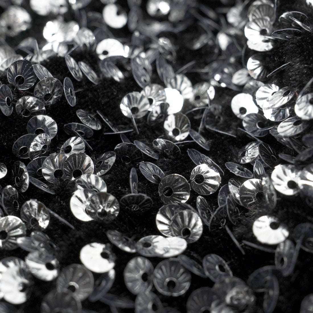 Sequin Velvet Seashell Fabric