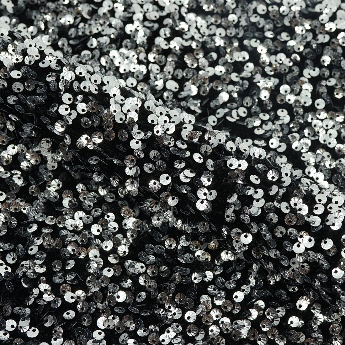 Sequin Velvet Seashell Fabric