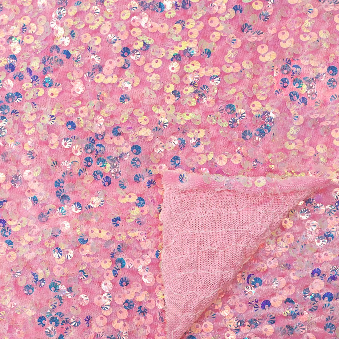 Sanibel Seashell Polyester Velvet Sequin Fabric - Seashell Sequin Embellishment, 49" Width (1 Yard)
