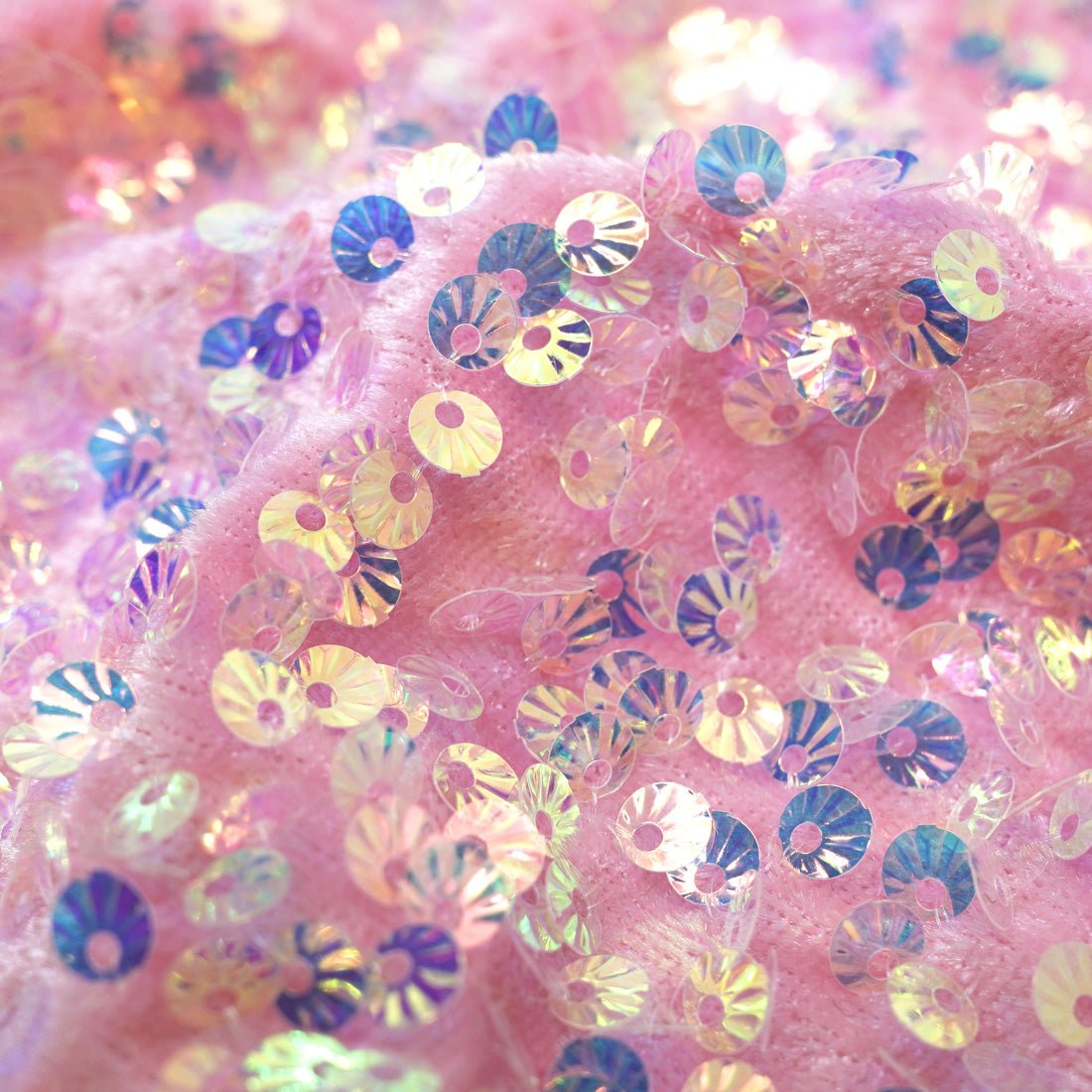 Sequin Velvet Seashell Fabric