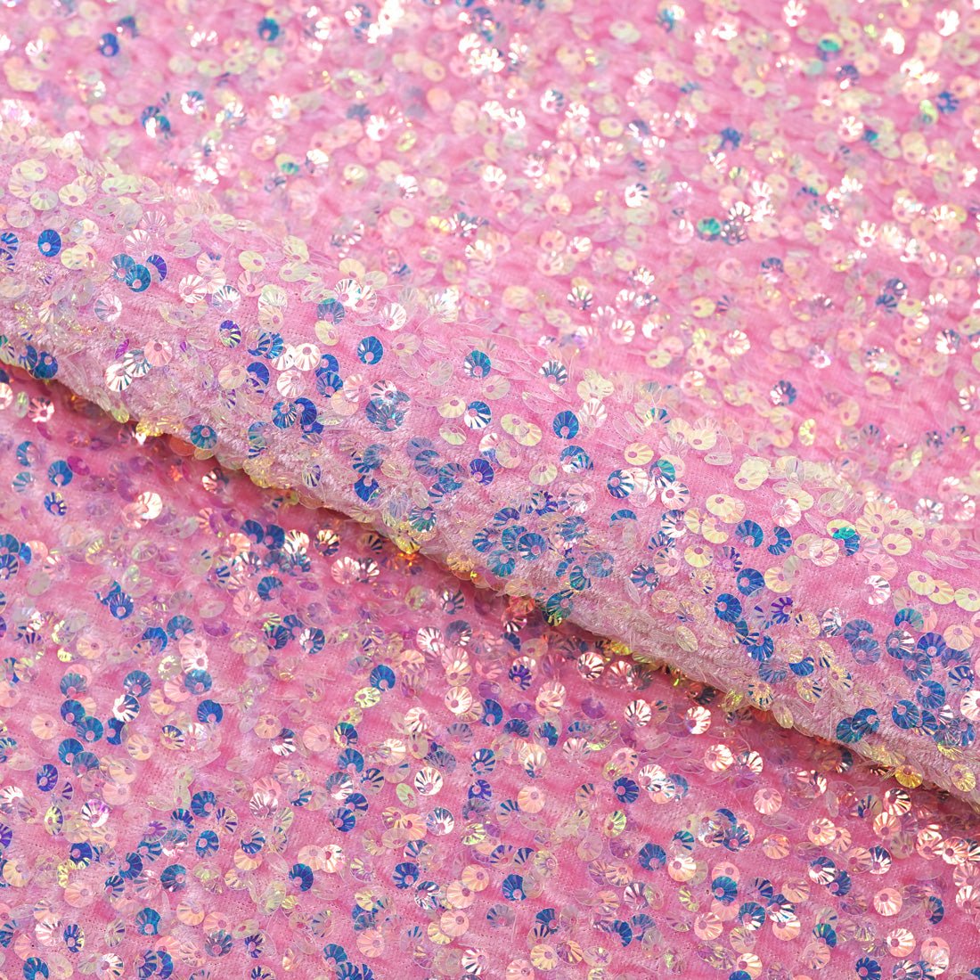Sequin Velvet Seashell Fabric