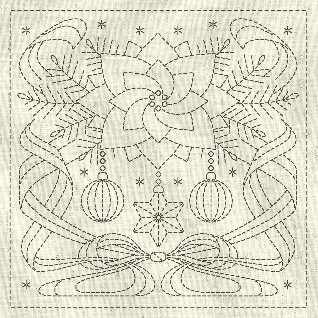 Sashiko Cloth Blessing Cotton Linen Cloth 12in x 12in