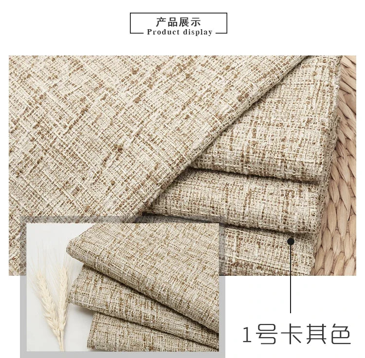 Thickened Coating Coarse Cotton and Linen Sofa Fabric DIY Solid Color Coarse Fabric Home Cushion Sofa Soft Bag Background Fabric