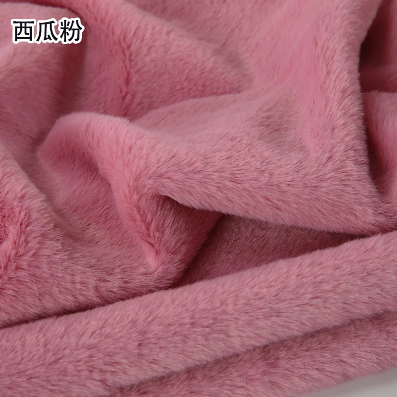 White Grey Colour Series 8mm imitation Rex rabbit Fur Fabric short plush fabric cabinet tablecloth display scarf cotton doll DIY