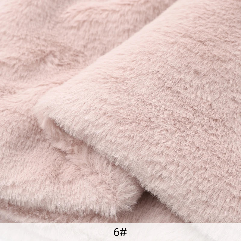 8mm Imitation Rabbit Fur Fabric Soft Short Plush For Warm Scarf, Doll,DIY Plush Toys Fabric Background Display Cloth 50x50cm/1m