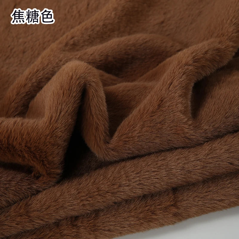 White Grey Colour Series 8mm imitation Rex rabbit Fur Fabric short plush fabric cabinet tablecloth display scarf cotton doll DIY