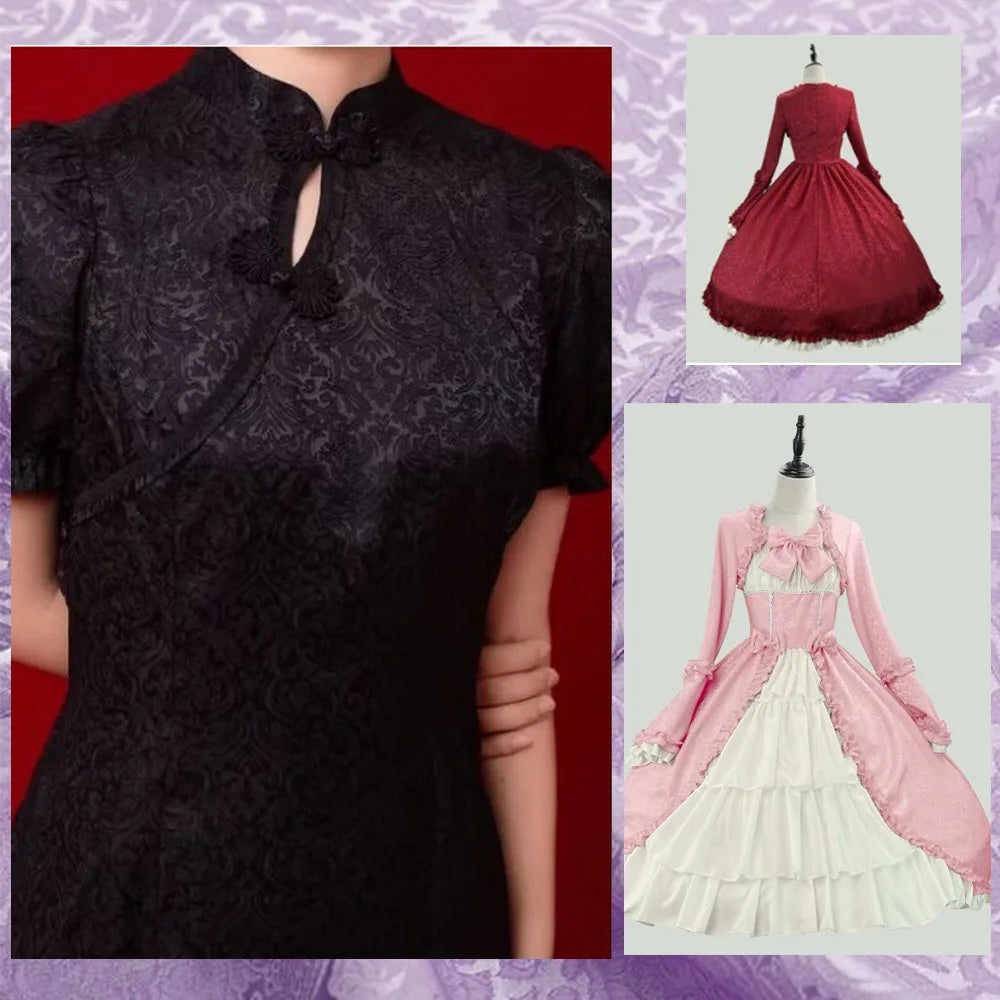 150cm Wide 3D Embossing Brocade Jacquard Damask Fabrics For Sewing Clothes Top Skirt Suit Lining Girls Apparel DIY Home Textile