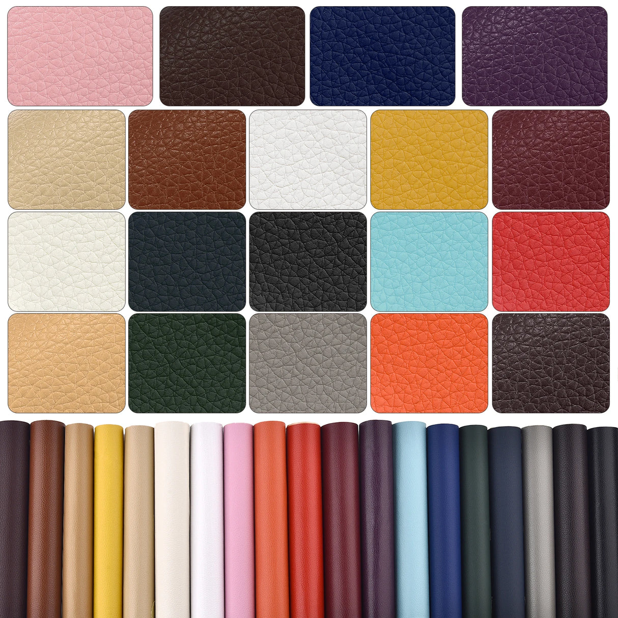 25*60 Cm Self Adhesive Leather Litchi Peel PU Leather Synthetic Superstrong Viscosity Crafts Repair Patch Sutureless