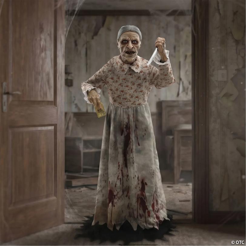 Scary Granny Halloween Decoration