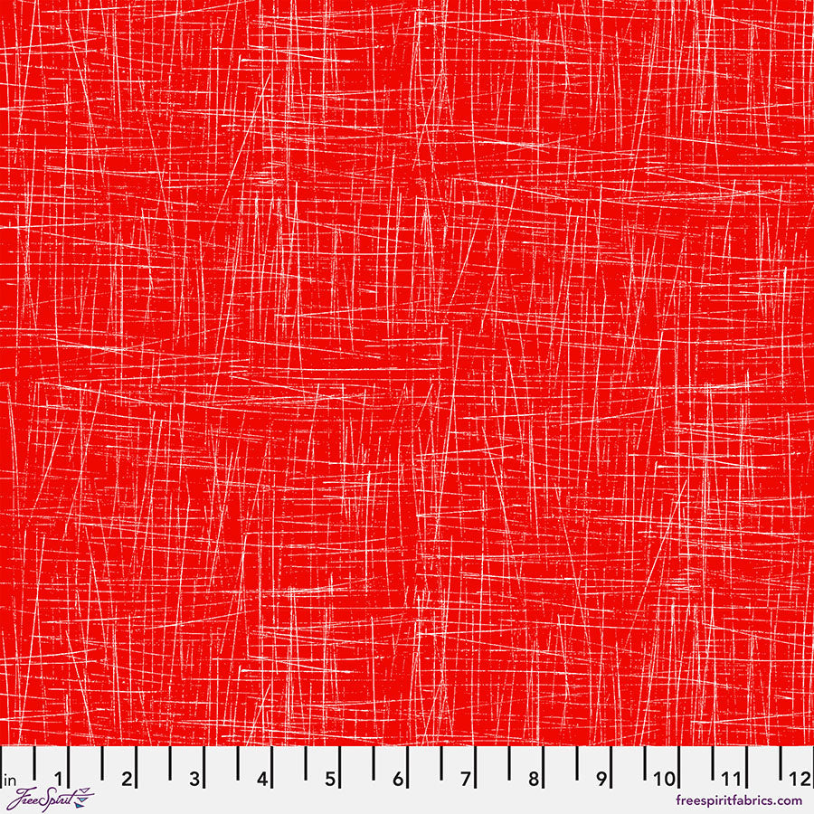 Red Cotton Print Fabric 44/45" Scratch
