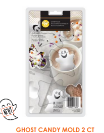 Wilton 2-Cavity Set Ghost Cavities Dessert Candy Mold, hot cocoa bombs