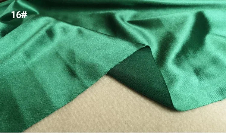 Bright Shiny Stretch Satin Fabric, Spandex Lycra Cloth for Dance Dress, Sports and Yoga Material,Black,White,Blue,By the Meter,