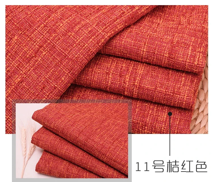 Thickened Coating Coarse Cotton and Linen Sofa Fabric DIY Solid Color Coarse Fabric Home Cushion Sofa Soft Bag Background Fabric