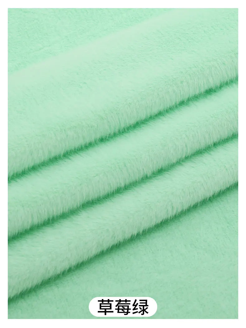 50x50cm 5mm Soft Breathable Elastic Faux Fur Fabric for Sewing Plush Toy Doll Scarf Hat Decorative Cloth Handmade DIY Fabrics