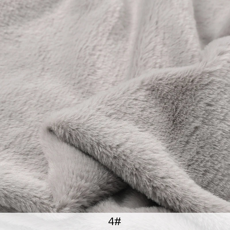 8mm Imitation Rabbit Fur Fabric Soft Short Plush For Warm Scarf, Doll,DIY Plush Toys Fabric Background Display Cloth 50x50cm/1m