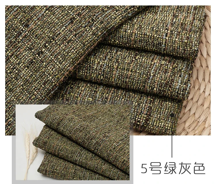 Thickened Coating Coarse Cotton and Linen Sofa Fabric DIY Solid Color Coarse Fabric Home Cushion Sofa Soft Bag Background Fabric