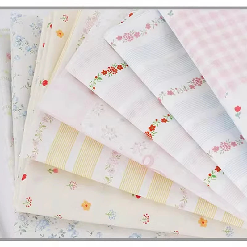 Rural Style Pure Cotton Printed Fabric for Sewing Dresses Home Wear Children's Clothing Decorative Cloth Handmade DIY Fabrics