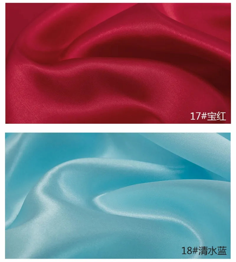 0.5m/1m/2m Satin Fabric Lining Soft and Shiny Silk-Like Material,for Clothing and Lining, Garments, DIY Craft, and Gift Wrapping