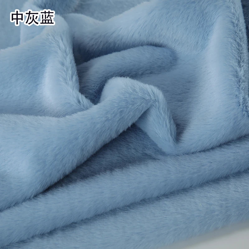 White Grey Colour Series 8mm imitation Rex rabbit Fur Fabric short plush fabric cabinet tablecloth display scarf cotton doll DIY