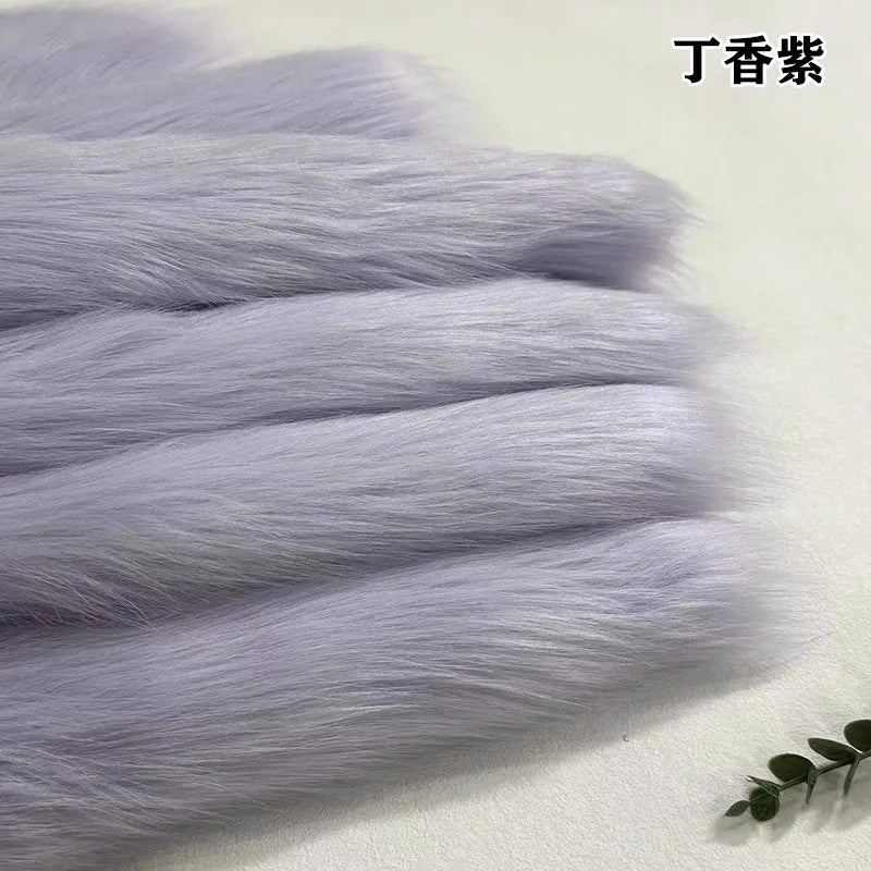 Purple Blue Colour Imitation Fox Fur Fabric 50*50CM For DIY Sewing Coat Homedecor Pillow Faux Fur Fabric