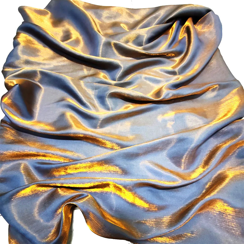 100x150cm Two-tone Mercerized Satin Fabric For Sewing Silky Skirt Dress Shirt Handmade DIY Patchwork Background Decoration Cloth