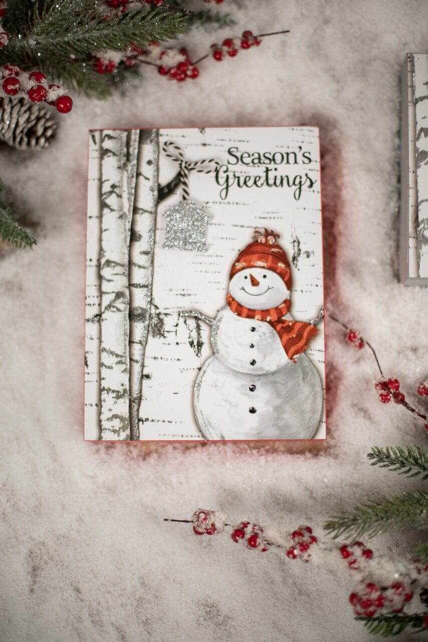 Snowman/Cardinal Christmas Block