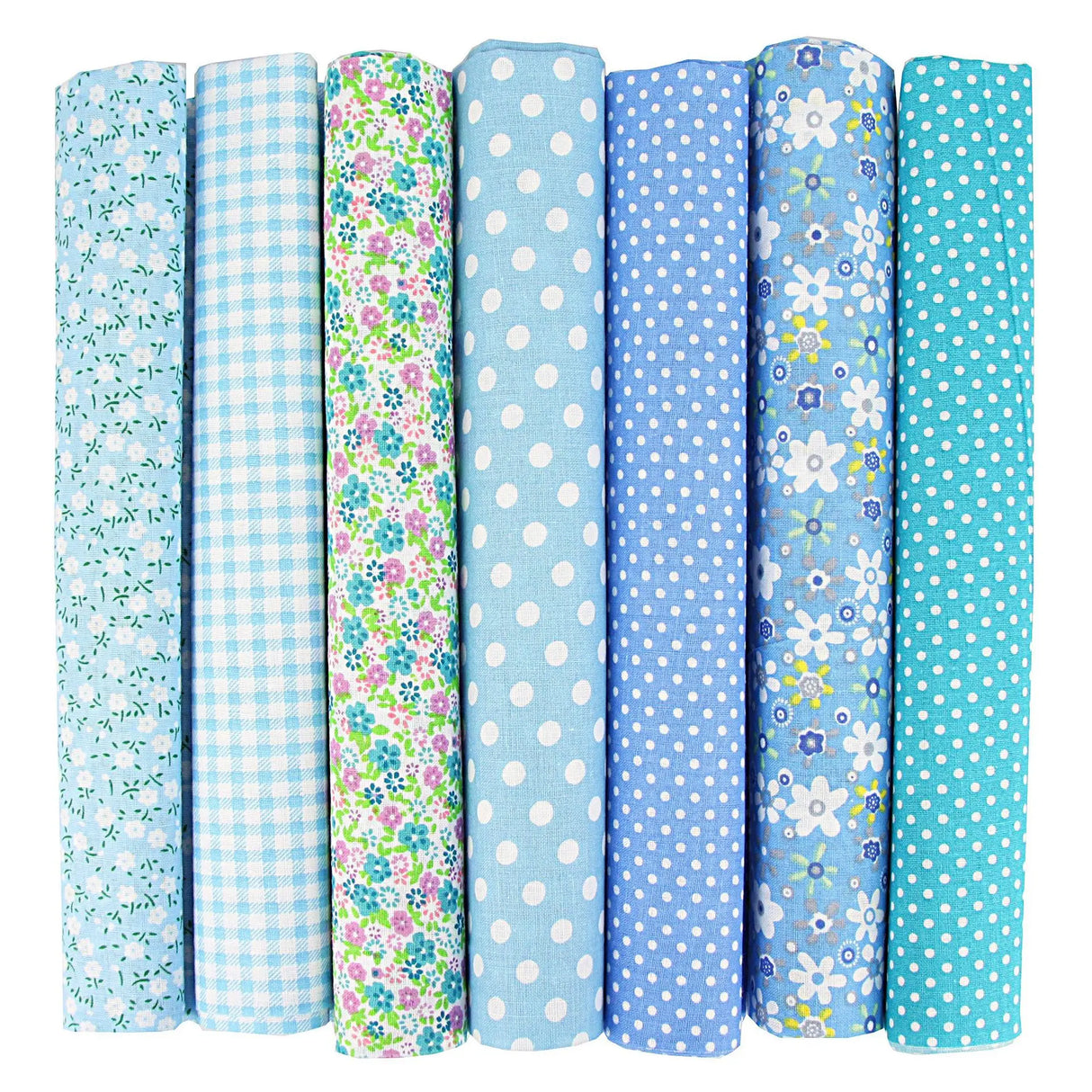 7Pcs 20" x 20" Cotton Fabric DIY Making Supplies Quilting Patchwork Fabric Fat Quarter Bundles DIY for Quilting Patchwork