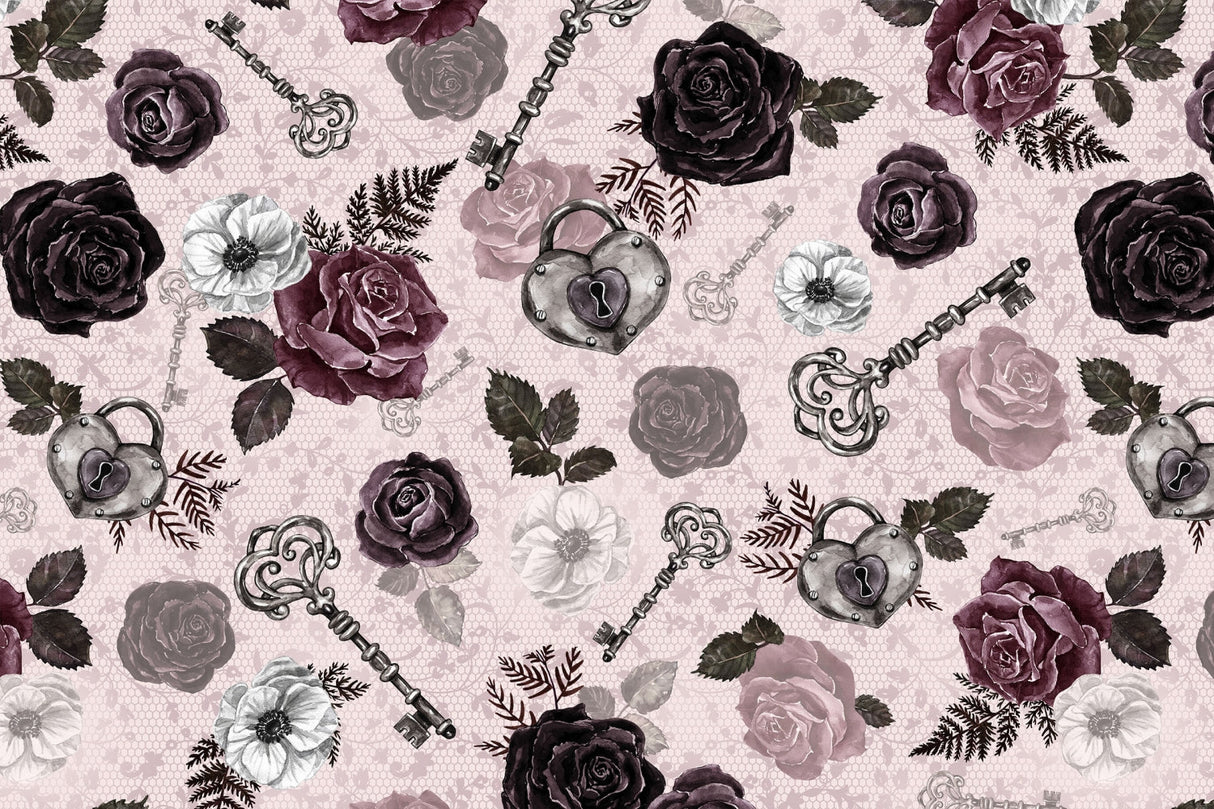 Cuddle Fabric Secret Crush Black Cherry Digital Minky