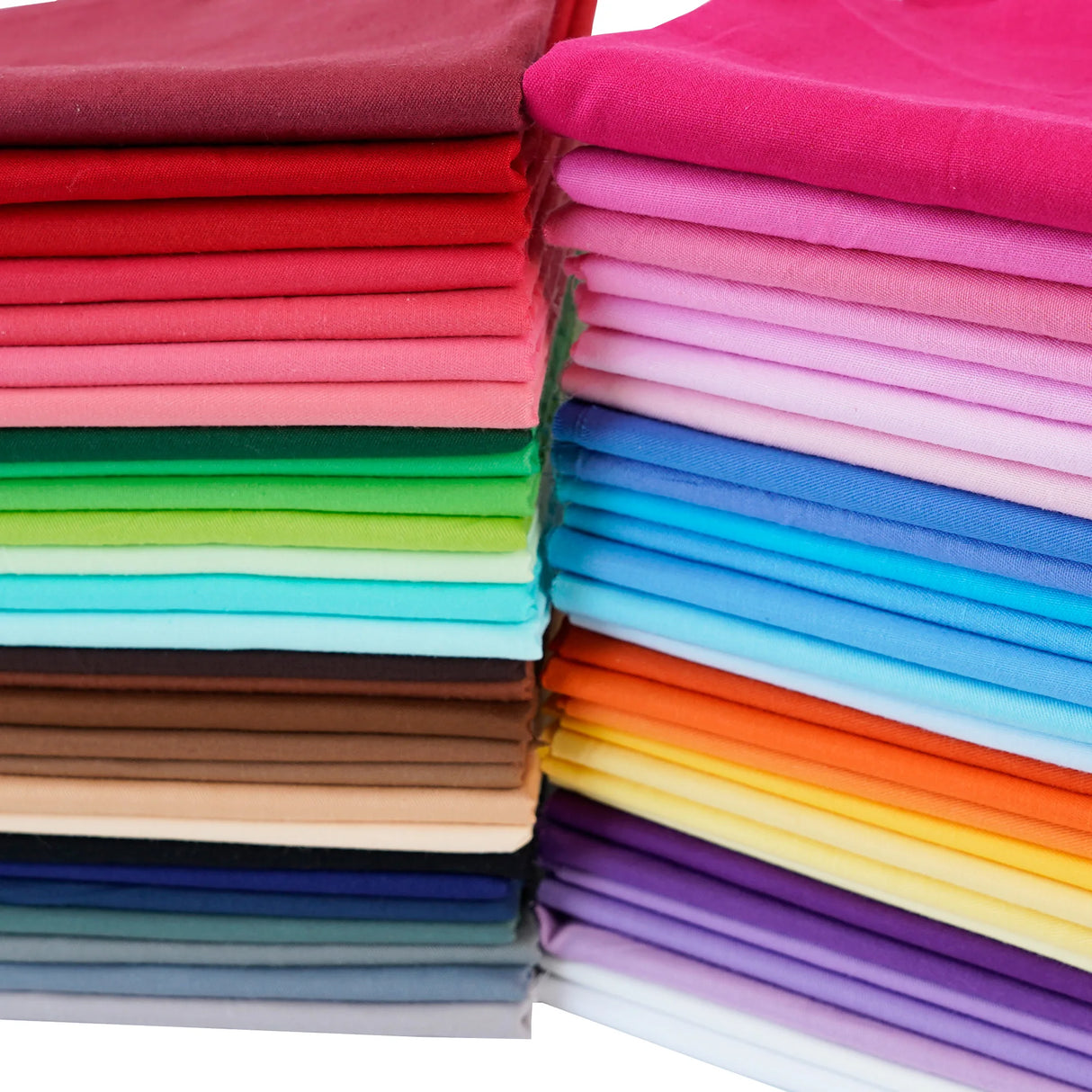 7PCS 25 x 25cm/50 x 50cm Squares Cotton Craft Plain Fabric Cloths for DIY Bundle Patchwork Quilting Sewing Scrapbooking Artcraft