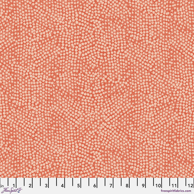 Cotton Fabric Seed Red Flourish And Bloom