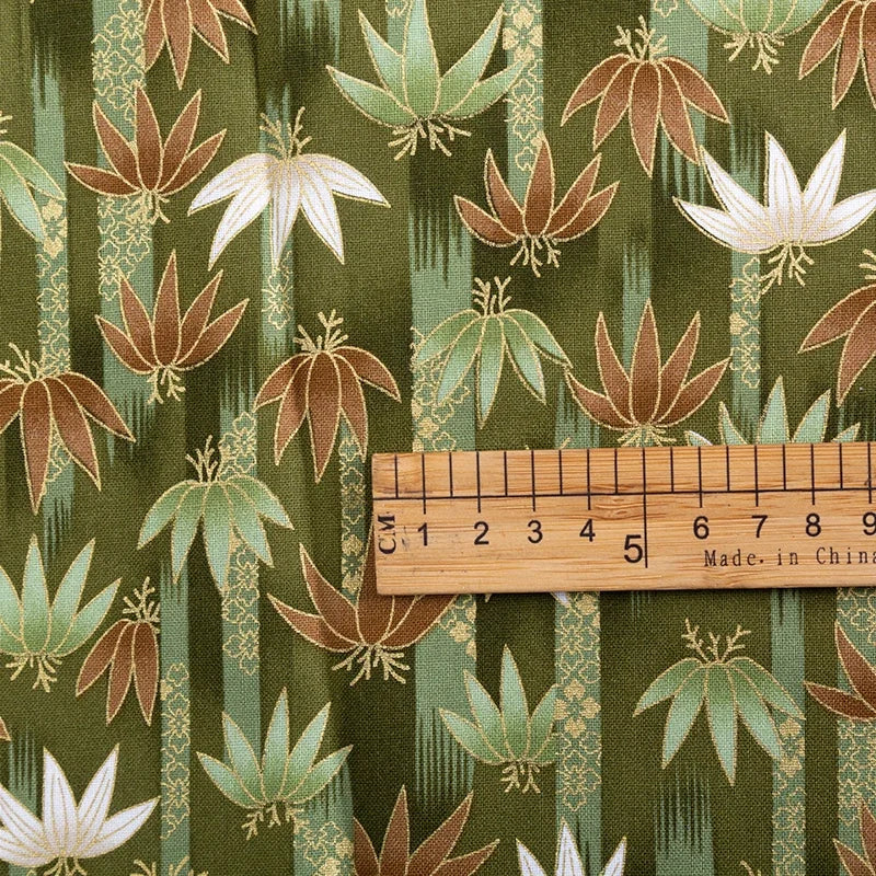 50x145cm Japanese Kimono Bronzed Fabric Sushi Cherry Blossoms Print Cotton Cloth DIY Materials Patchwork Accessories for Sewing