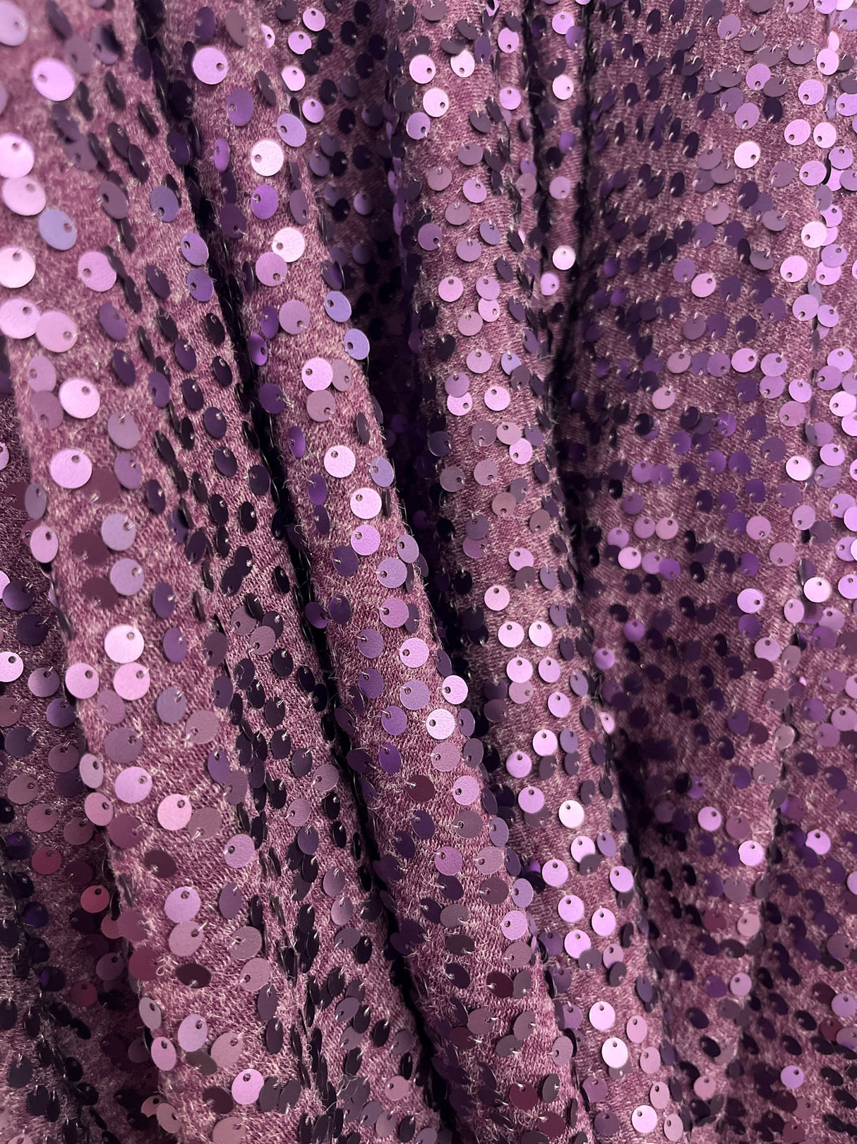 Sequined Polyester Jersey Net Mesh Fabric 4-Way Stretch