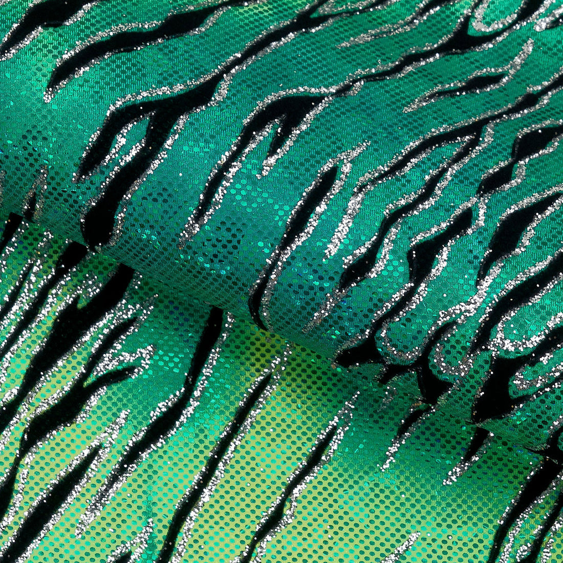 1 Yard Serengeti Glittered Spandex Fabric 4-Way Stretch Nylon, 270 GSM, 60” Width