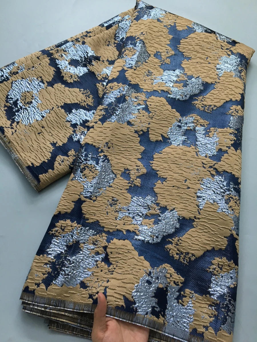Brocade Lace Fabric African High Quality Jacquard Nigerian Lace Fabrics Luxury Party Dresses for Women Sewing 2025,2.5Yards 4188