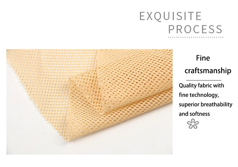 155x45cm 2x2 Low-stretch Mesh Fabric for Sewing Mosquito Net Curtain T-shirt Sportswear Knitted Lining Fabric Cloth Accessories