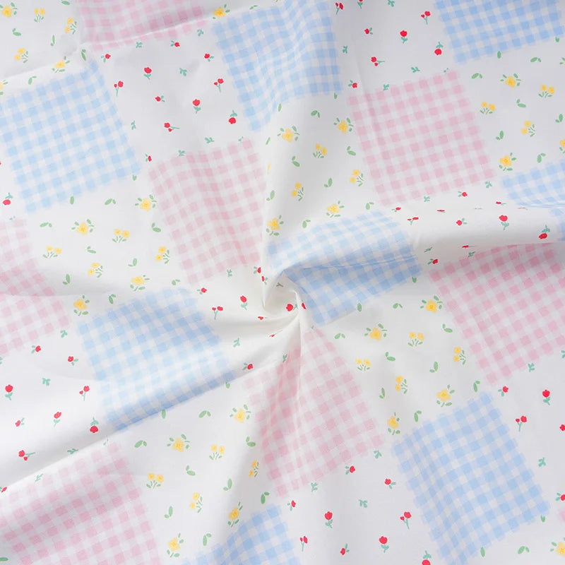 Rural Style Pure Cotton Printed Fabric for Sewing Dresses Home Wear Children's Clothing Decorative Cloth Handmade DIY Fabrics