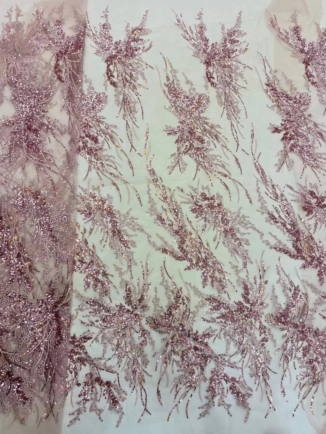 Luxury Pink 2023 High Quality French Tulle Net Sequins Lace Fabric African Lace Fabric 5 Yards For Nigeria Wedding Party Dress