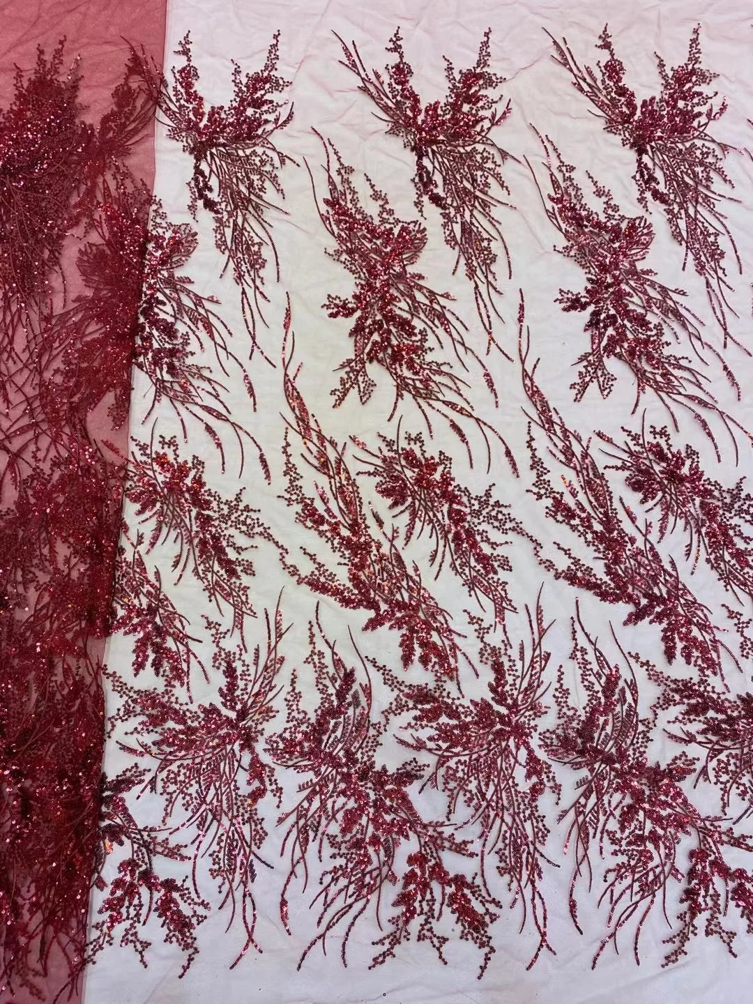 Luxury Pink 2023 High Quality French Tulle Net Sequins Lace Fabric African Lace Fabric 5 Yards For Nigeria Wedding Party Dress