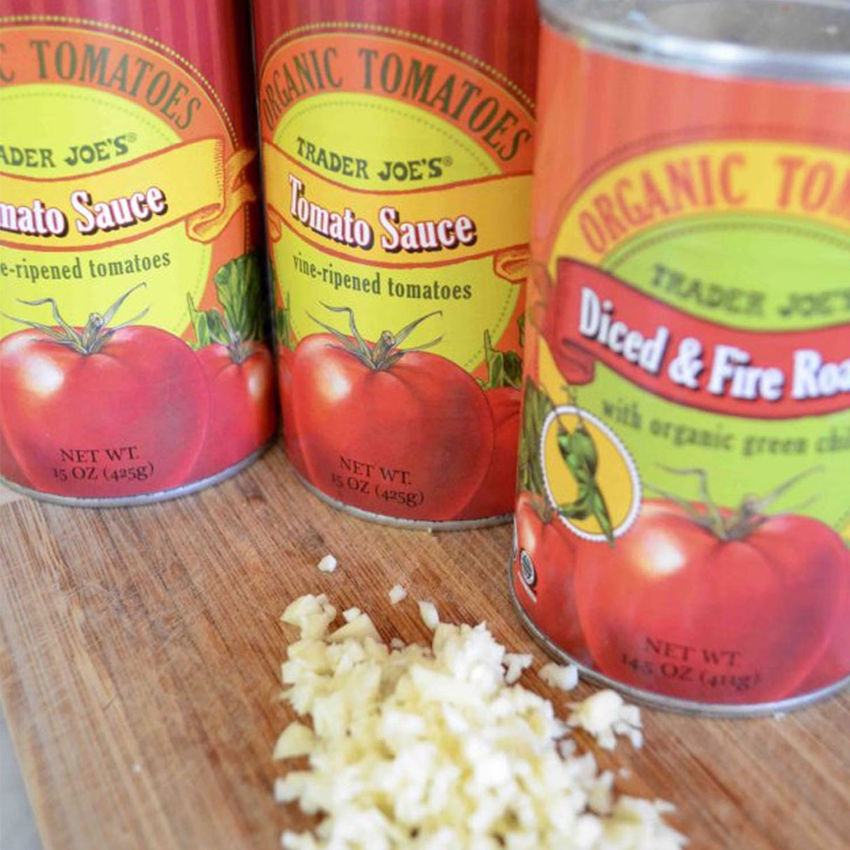 Trader Joe’s Organic Diced & Fire Roasted Tomatoes with Green Chiles (14.5 Oz)